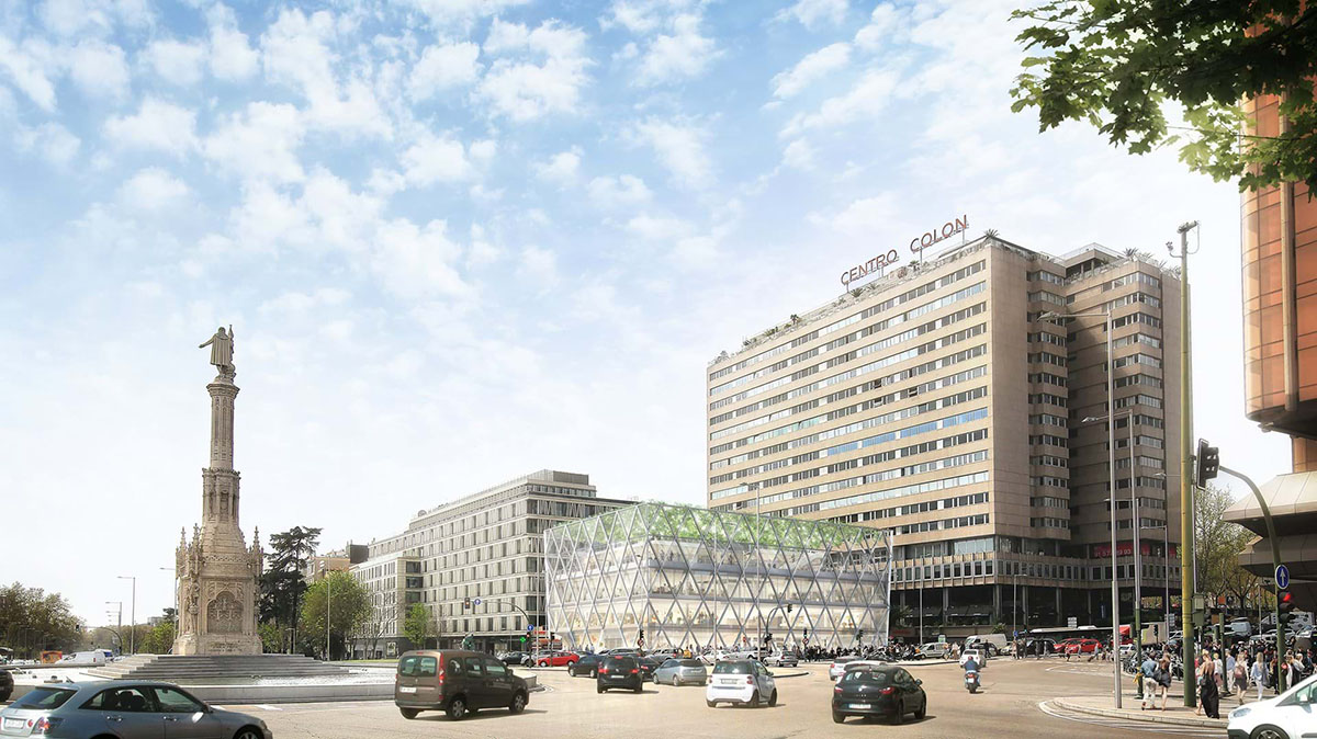 Foster+Partners to renovate Madrid's former Plaza Colón building with diagrid façade
