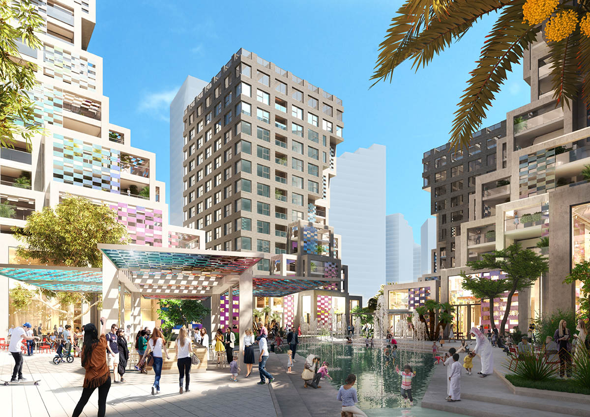 Construction work begins on MVRDV's Pixel boosting outdoor living in Abu Dhabi’s New Makers District