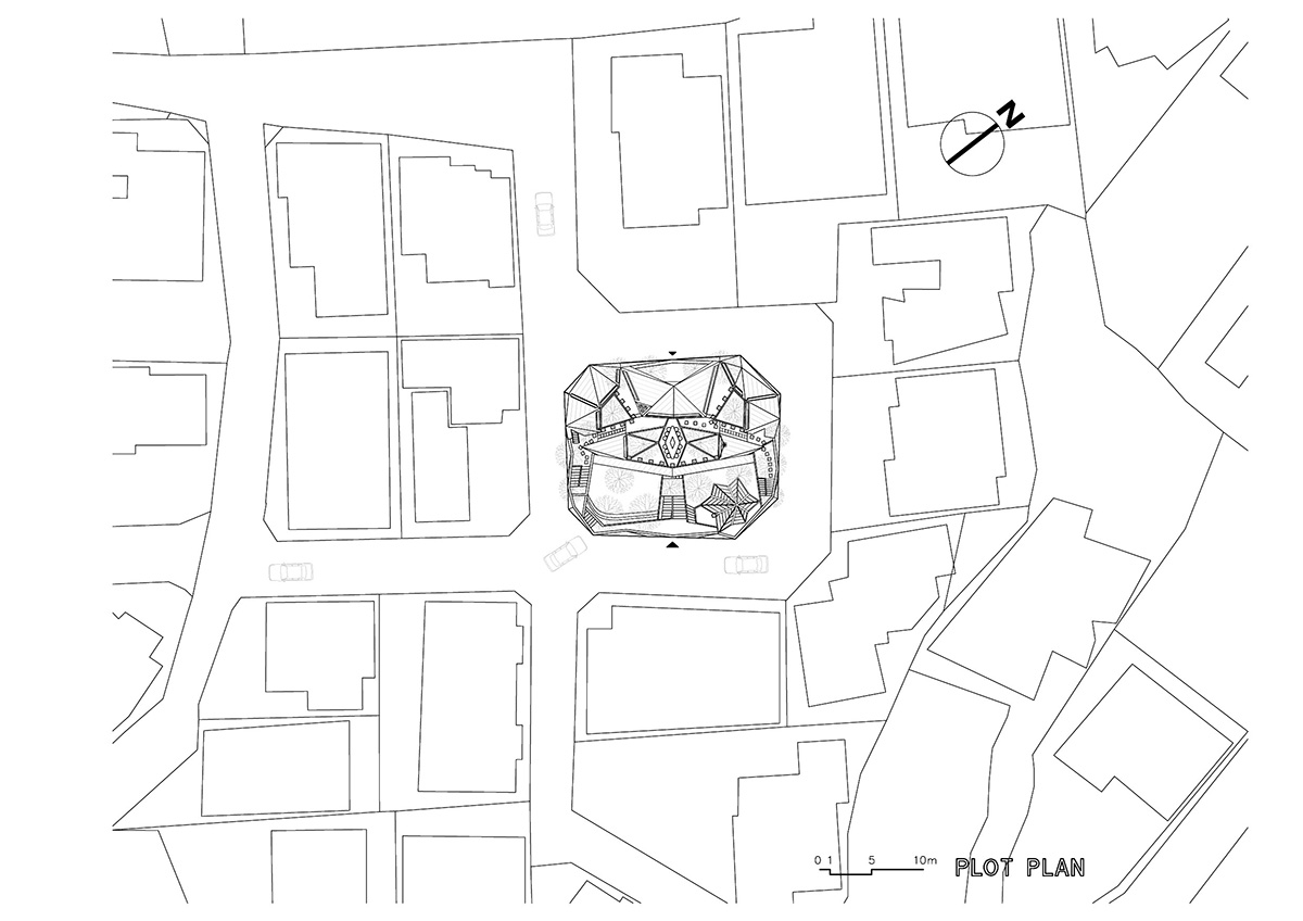 HyoMan Kim sets this polyhedron house on Bukhansan mountaintop to create climbable white petal