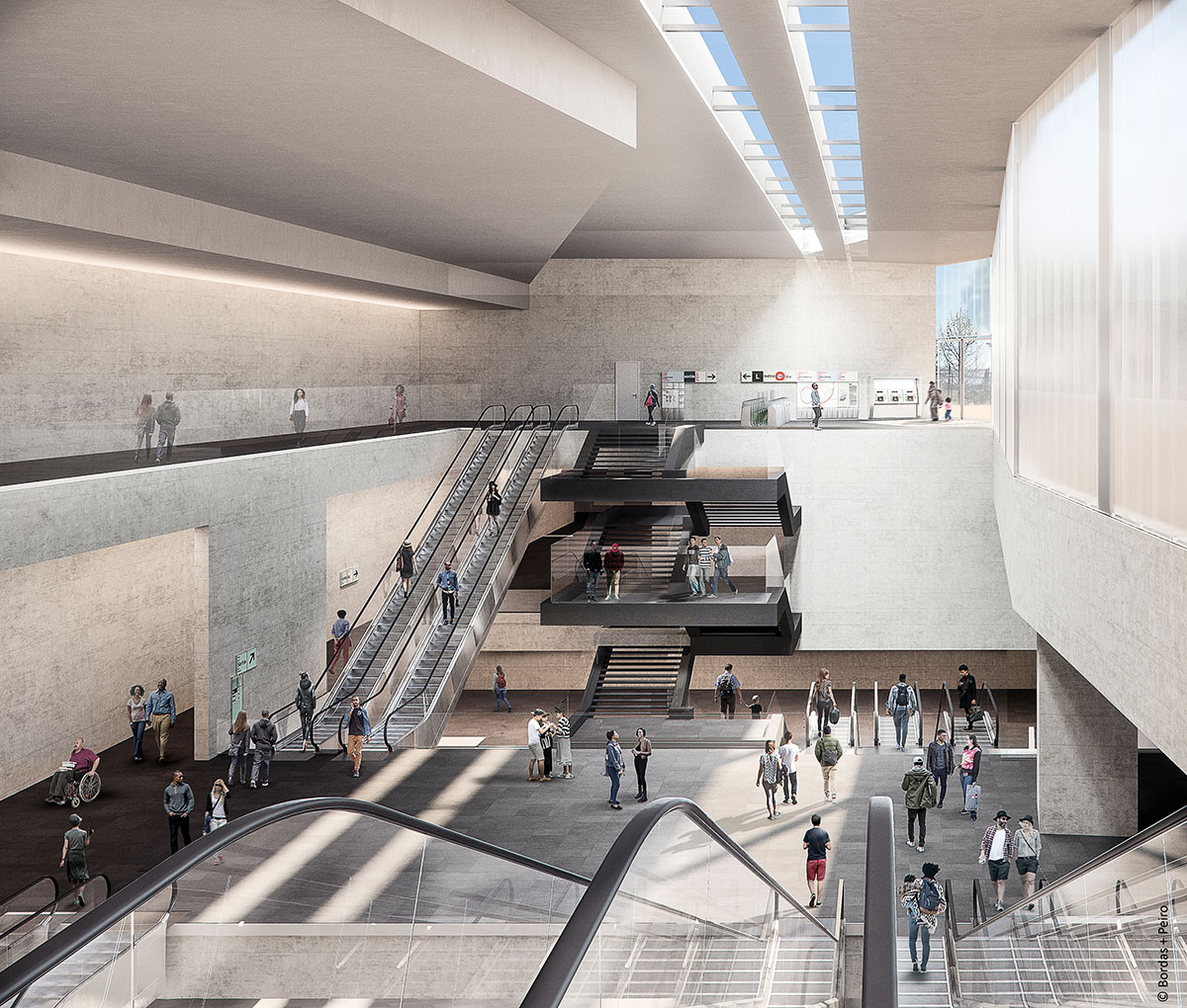 Bordas+Peiro designs dynamic stations in two nodes of Paris