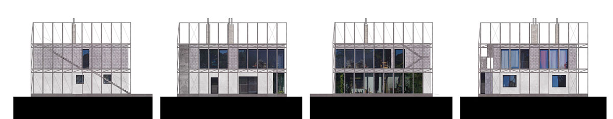 ŠÉPKA Architects wraps old residence with steel lattice featuring climbing plants as facade element