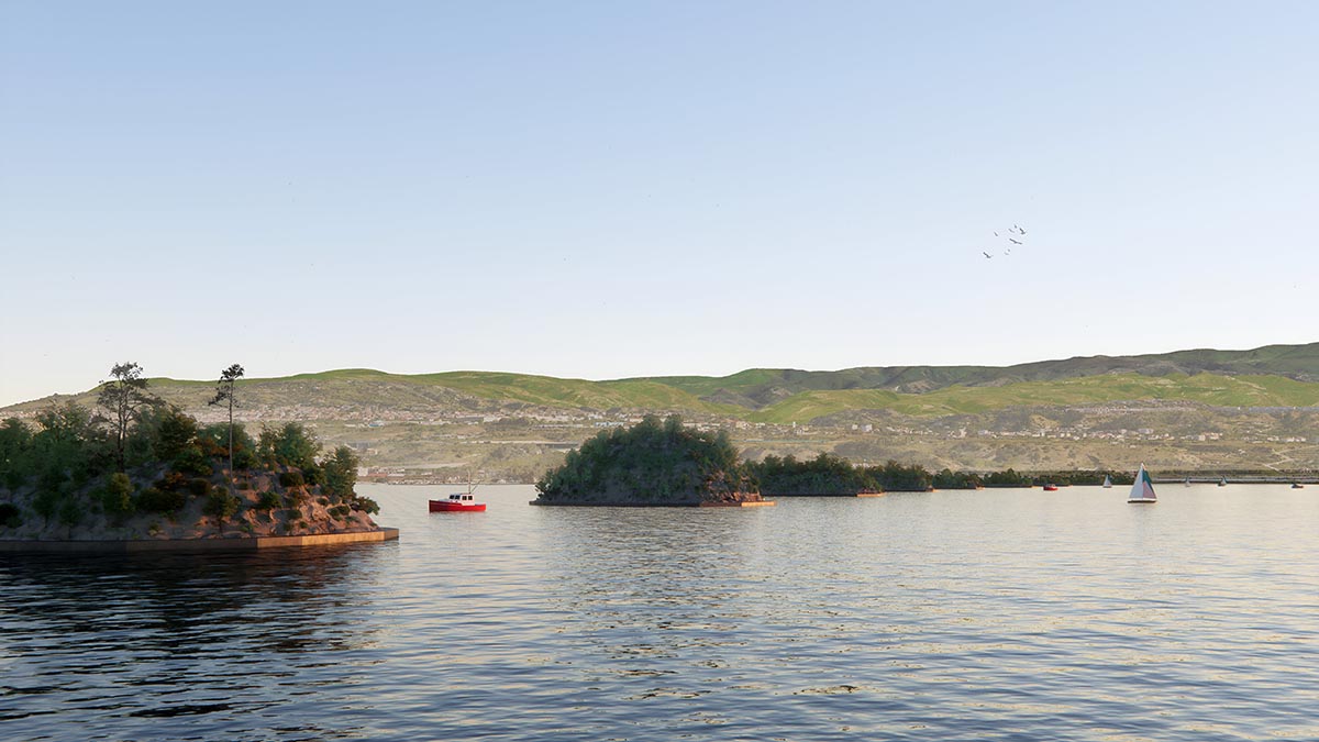 Angelo Renna proposes a submerged floating bridge over the Strait of Sicily