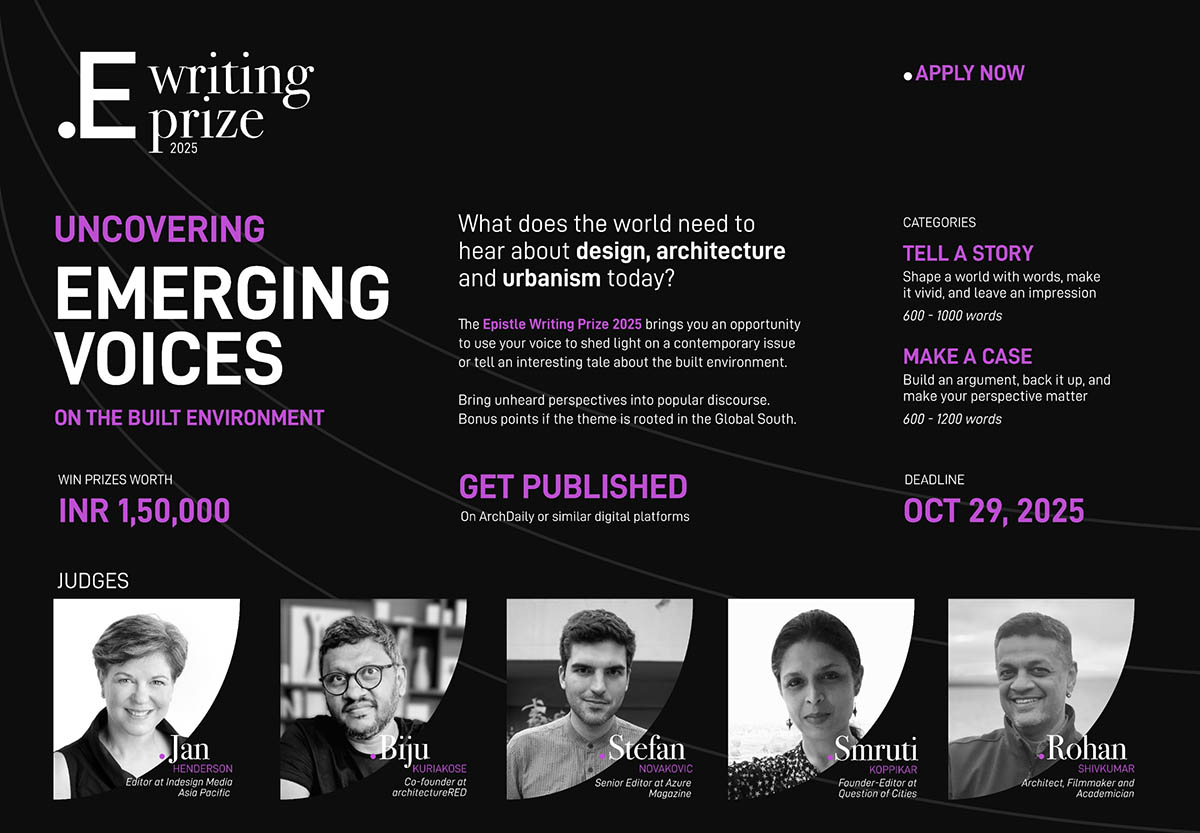 Premio di Scrittura Epistle: riconoscimento alle voci emergenti sull'ambiente costruito del Sud Globale