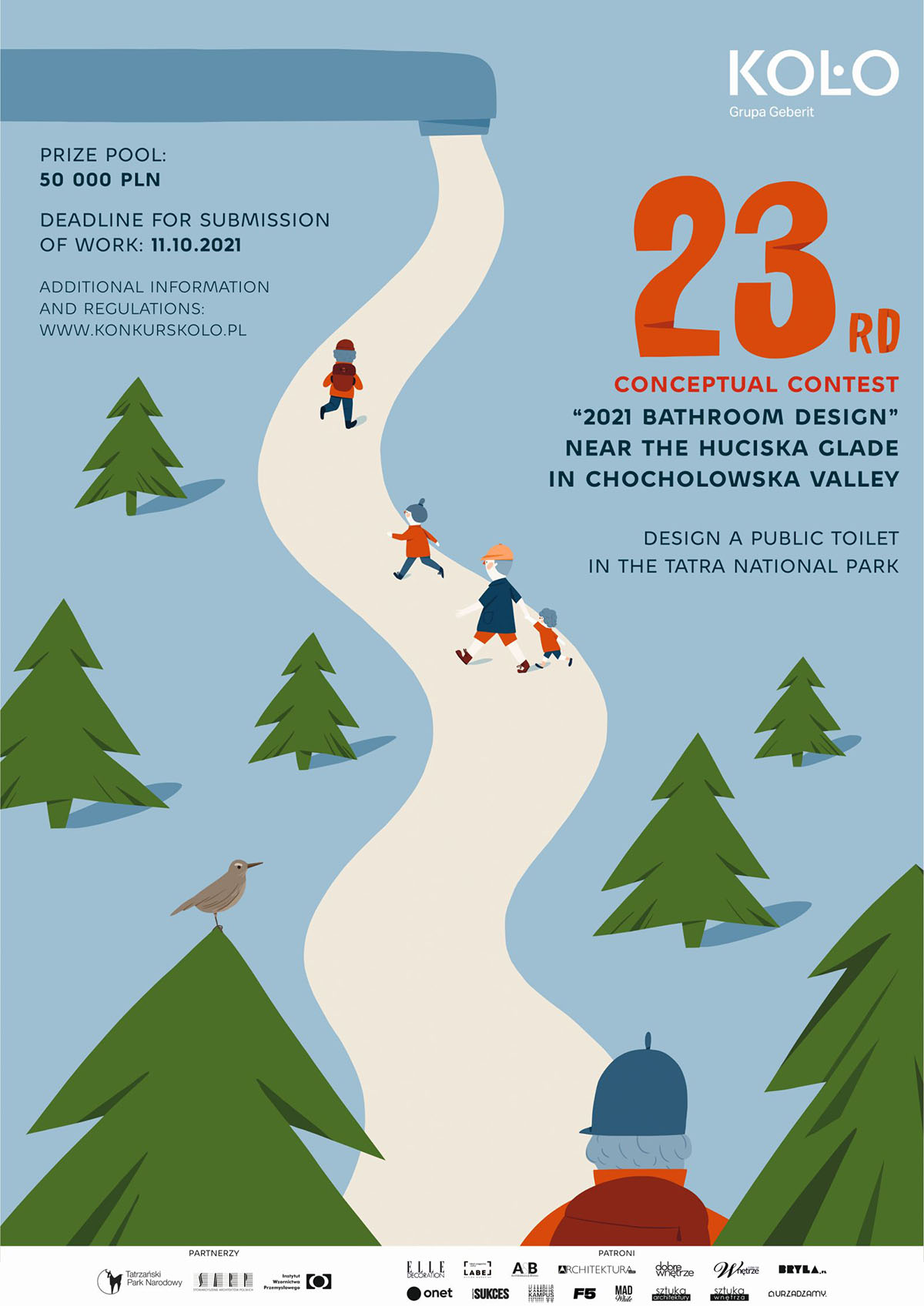 Call for submissions for 23rd conceptual concept for 2021 Bathroom Design in Tatra National Park