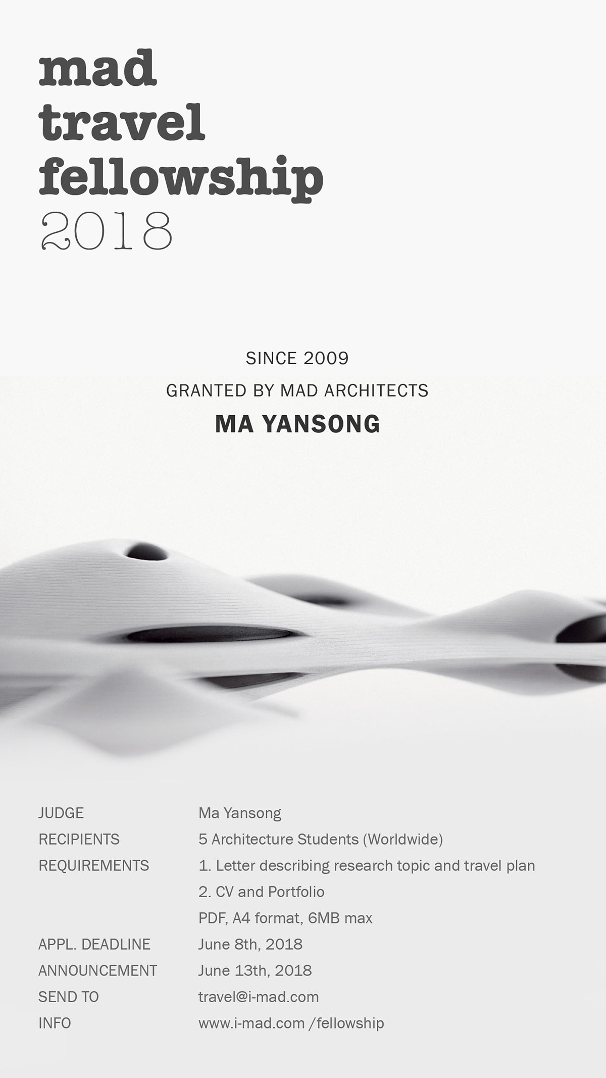 MAD launches 2018 Travel Fellowship for Students