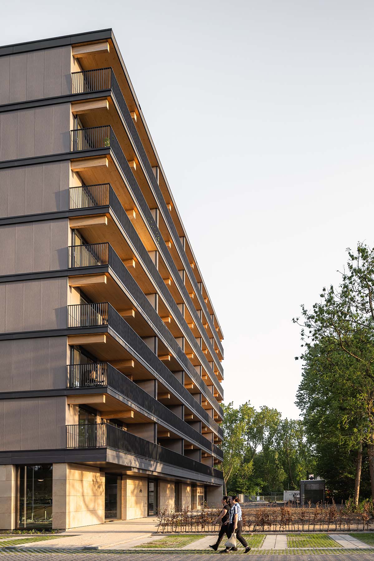 Powerhouse Company completes Rotterdam's first mass-timber residential building 