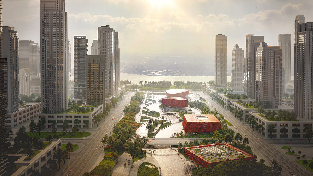 Powerhouse Company and Benthem Crouwel Architects unveil proposal for Asian Games Athlete Village