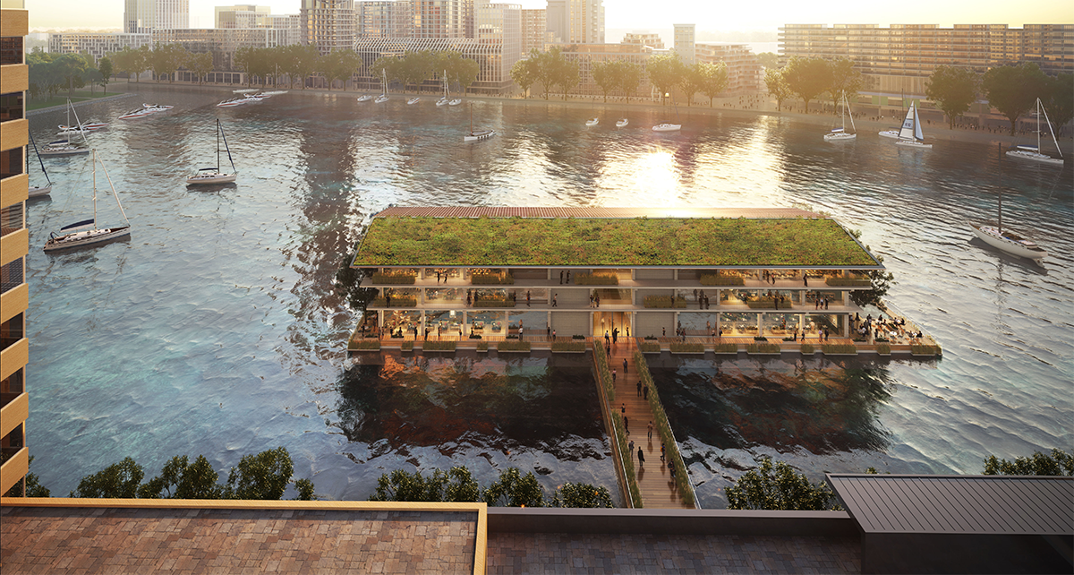 Powerhouse Company reveals its floating office building entirely made out of timber in Rotterdam