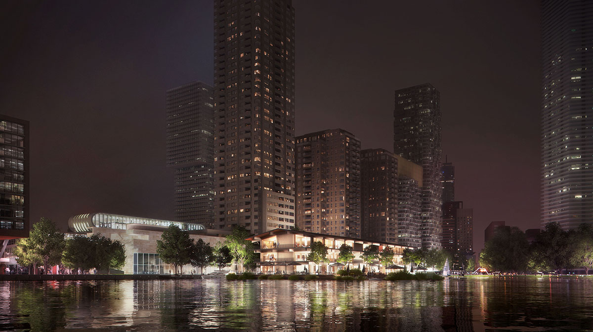 Powerhouse Company reveals its floating office building entirely made out of timber in Rotterdam