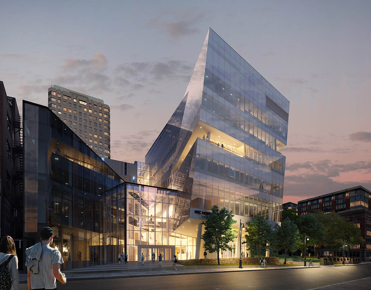 Provencher_Roy’s new Downtown Hub for HEC Montréal nears completion