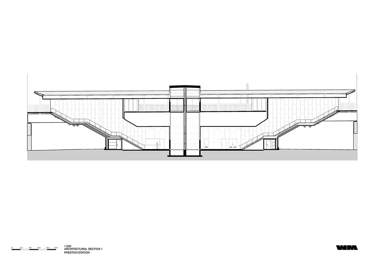 Wood Marsh abstracts Darebin’s roofscape into a 3D concrete pattern for Bell and Preston Stations
