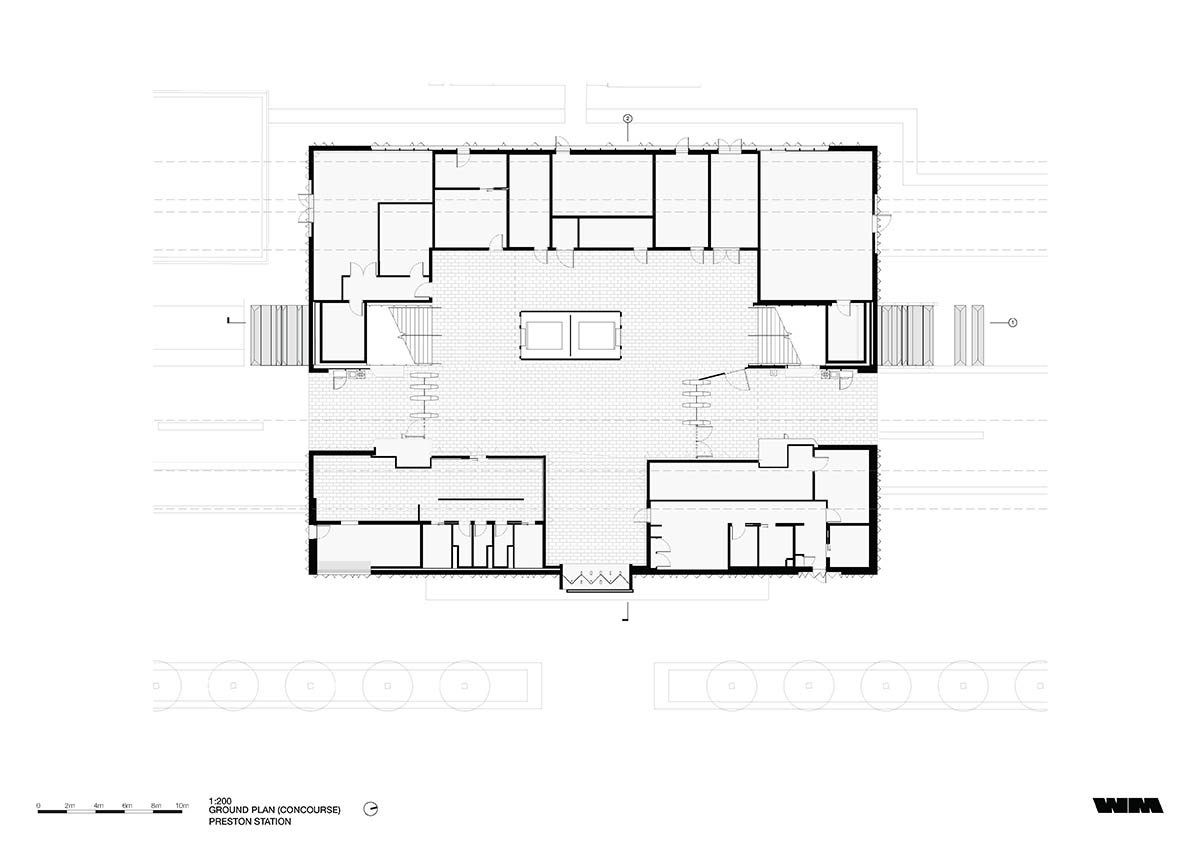 Wood Marsh abstracts Darebin’s roofscape into a 3D concrete pattern for Bell and Preston Stations
