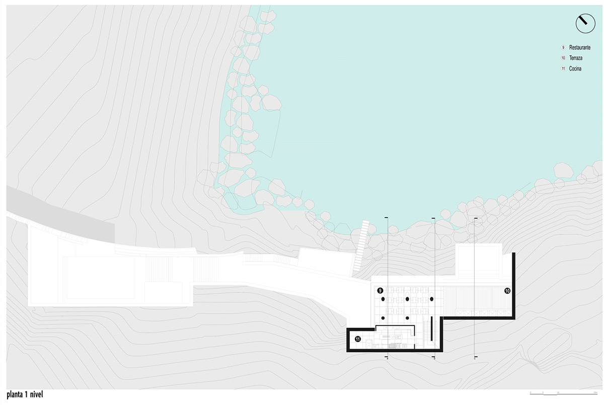 This multi-platformed sea club perfectly sits on a rocky shore of Pacific Ocean in Acapulco