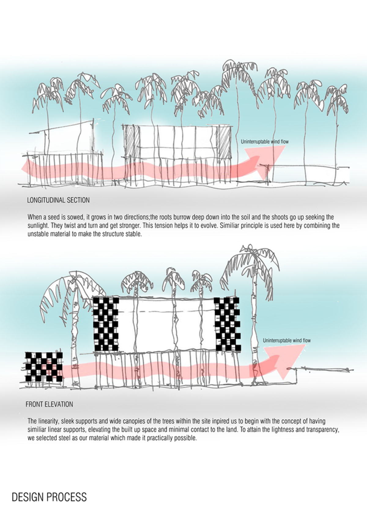 Parallax designs black weekend house raised on slender stilts within coconut trees in Bangalore