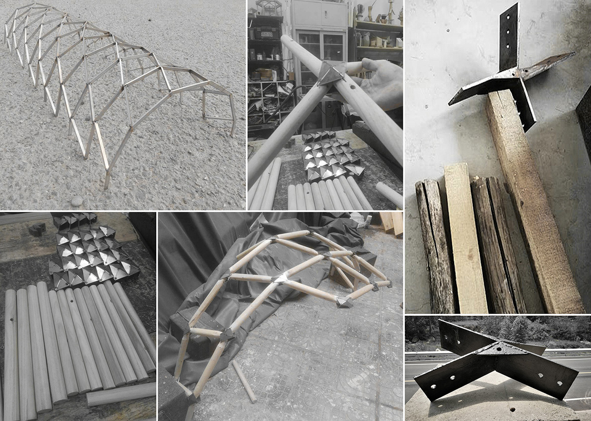 LUO studio Reused Wood Waste from Old Village Houses to Create a Pergola Structure in Hebei, China