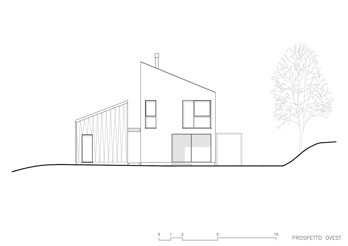 LADO architetti transforms 1970s house into a clean, monochromatic volume in Italy