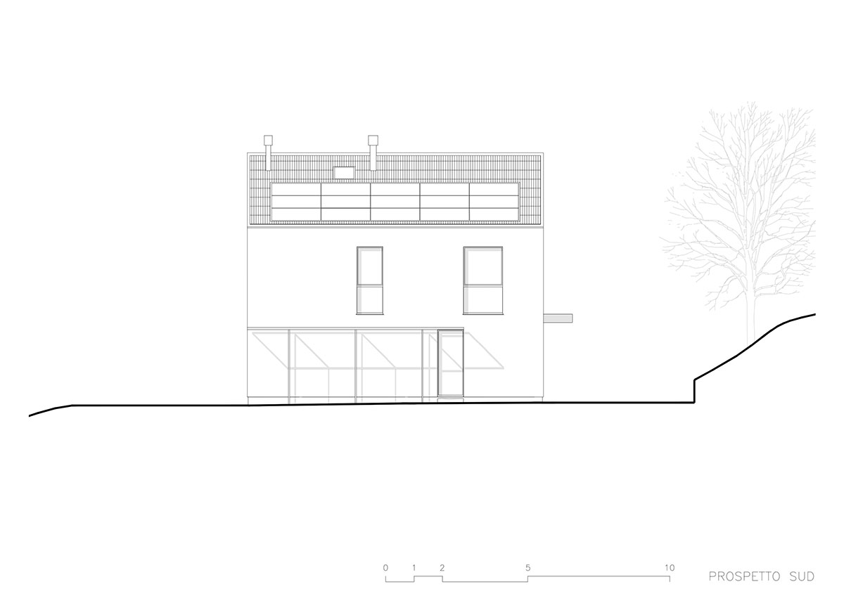 LADO architetti transforms 1970s house into a clean, monochromatic volume in Italy