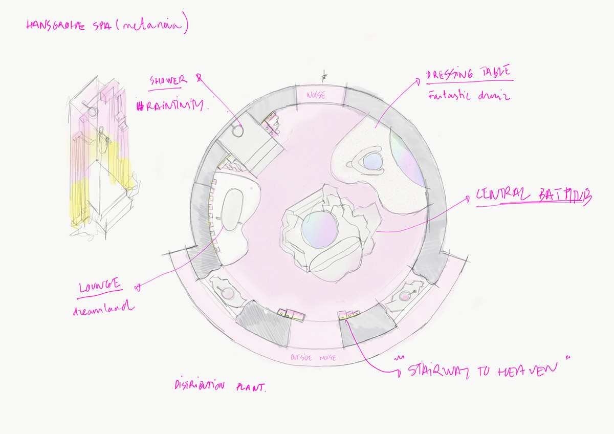 Patricia Bustos Studio creates fully pinkish utopian interior for Metanoia Installation in Madrid