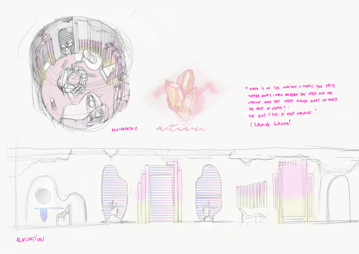 Patricia Bustos Studio creates fully pinkish utopian interior for Metanoia Installation in Madrid