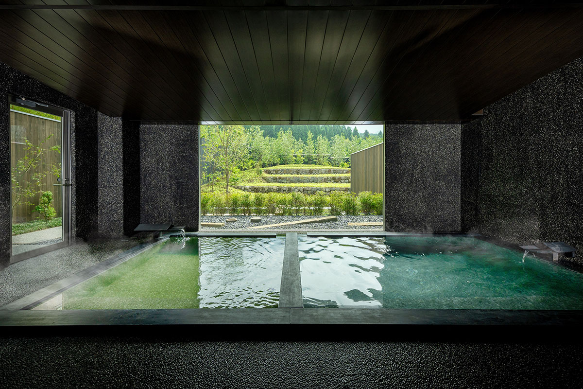 Kengo Kuma & Associates completes hot spring resort surrounded by cascading rice terraces in Kyushu