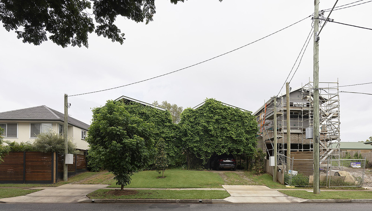 Living behind the trees: John Ellway presents an interesting connection with nature by Twin houses