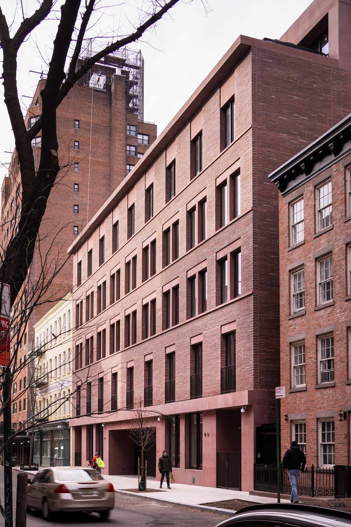 David Chipperfield Architects completes red pigmented apartment block in New York