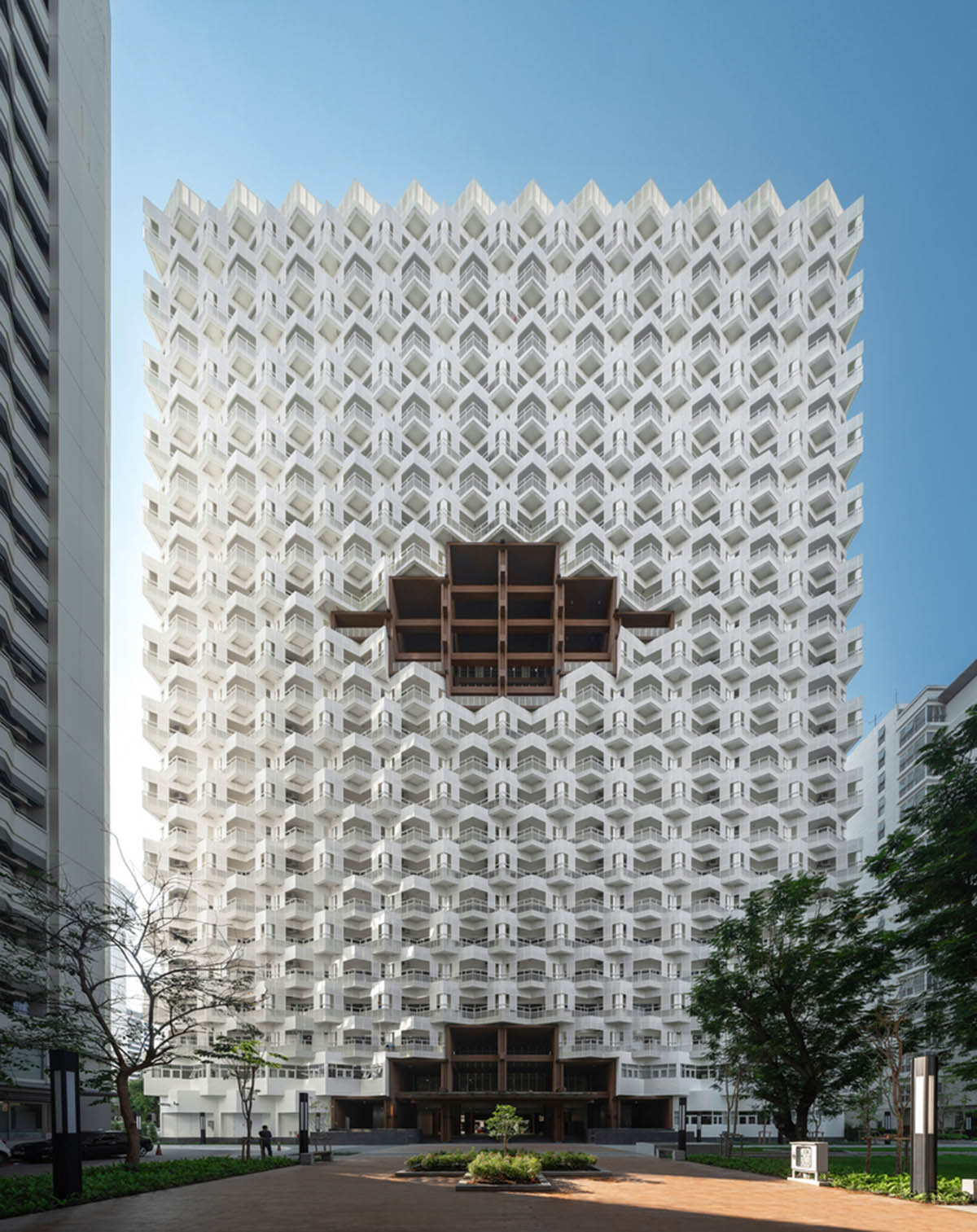Plan Architect designs dormitory building with zigzag balconies ensuring more sunlight in Thailand