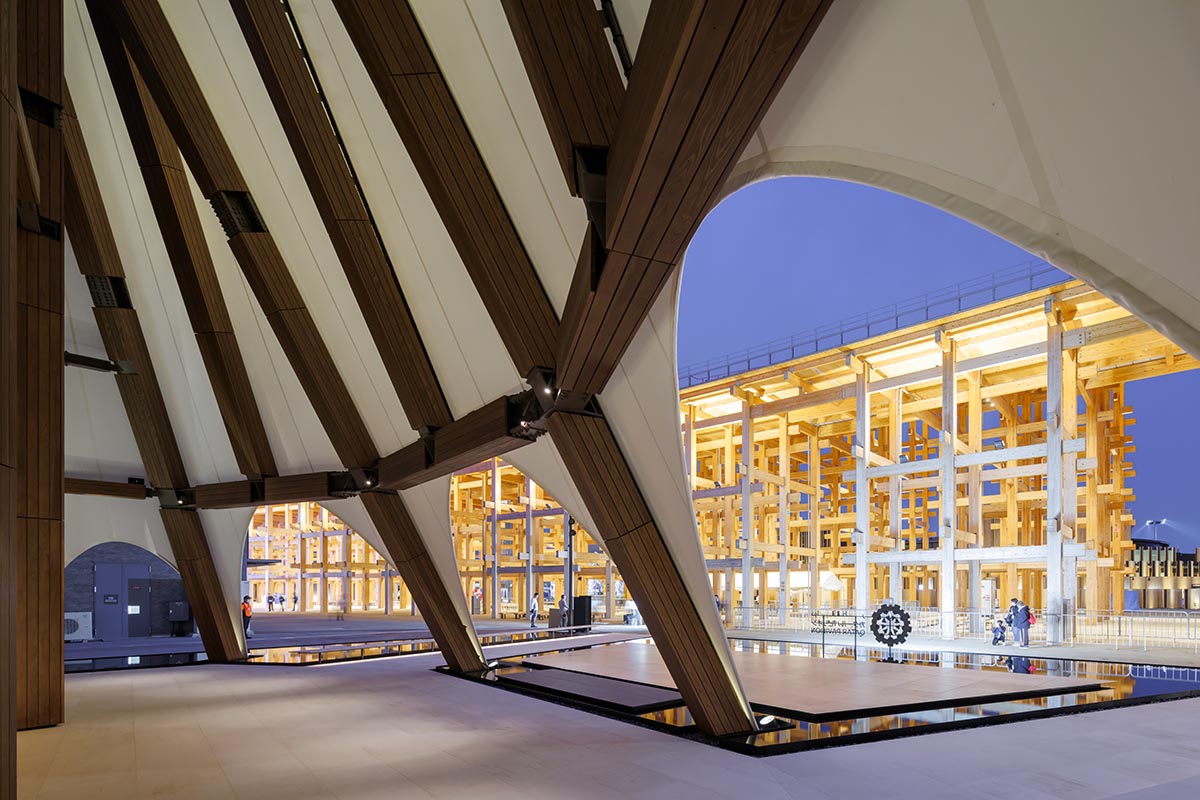 Traditional sailing vessel of Qatar informs Kengo Kuma-designed the Qatar Pavilion at Osaka Expo 2025