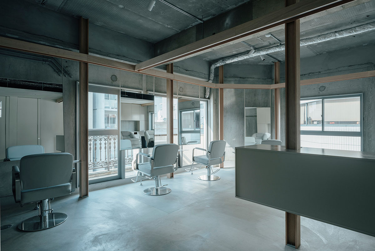 Brutalist hair salon by FATHOM embraces minimalism and function in Hiroshima, Japan