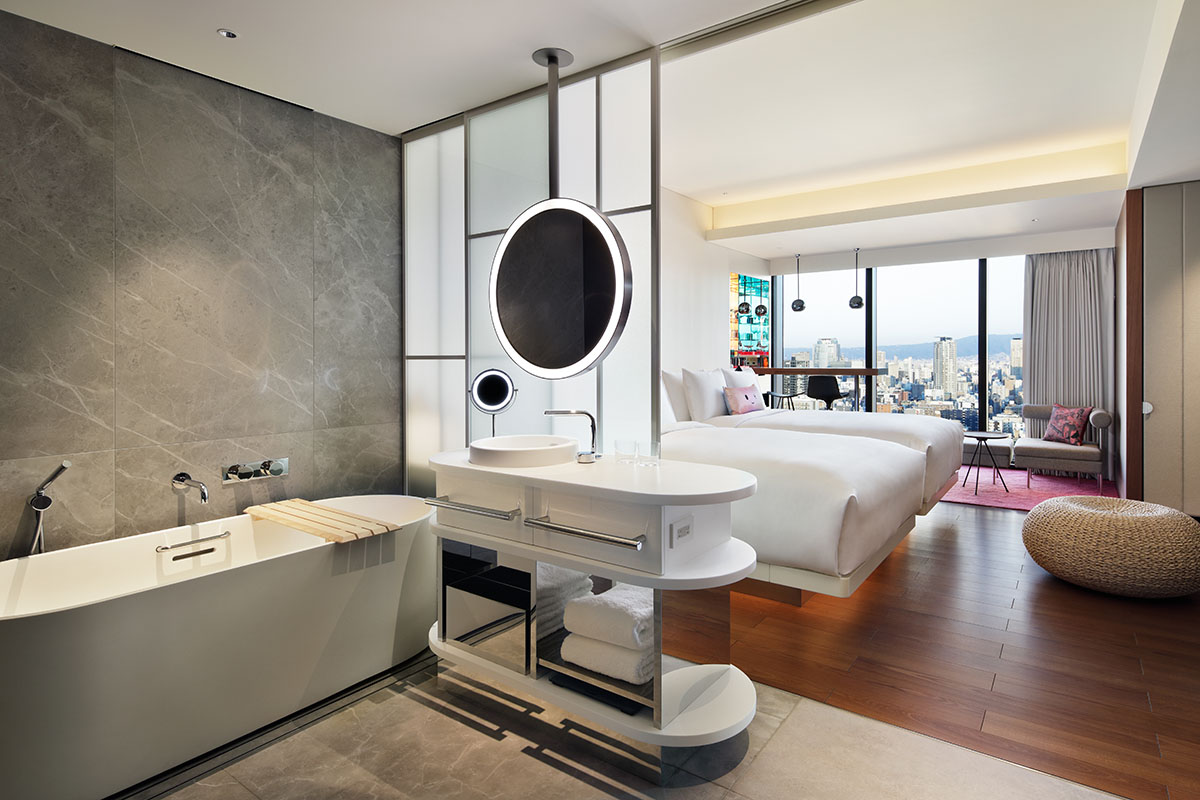 concrete completes W Hotel Osaka referencing to city's sounds and flavors in Japan