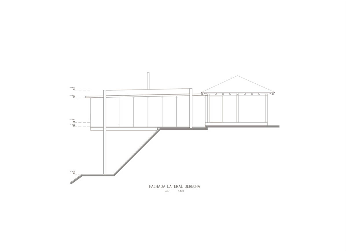 RAMA estudio built glazed retreat that sits on slope with minimal touch overlooking valley in Ecuador