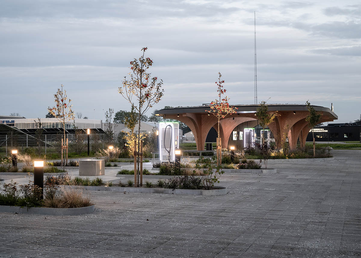 EFFEKT completes modular timber-framed charging station in Sønderborg, Denmark 