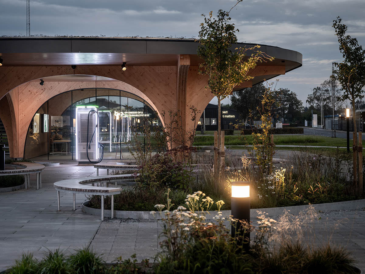EFFEKT completes modular timber-framed charging station in Sønderborg, Denmark 