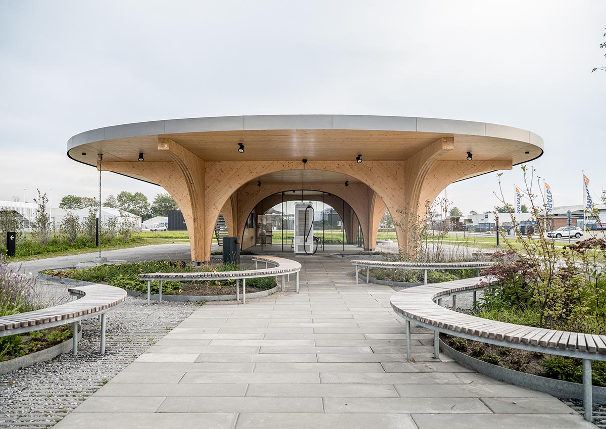 EFFEKT completes modular timber-framed charging station in Sønderborg, Denmark 
