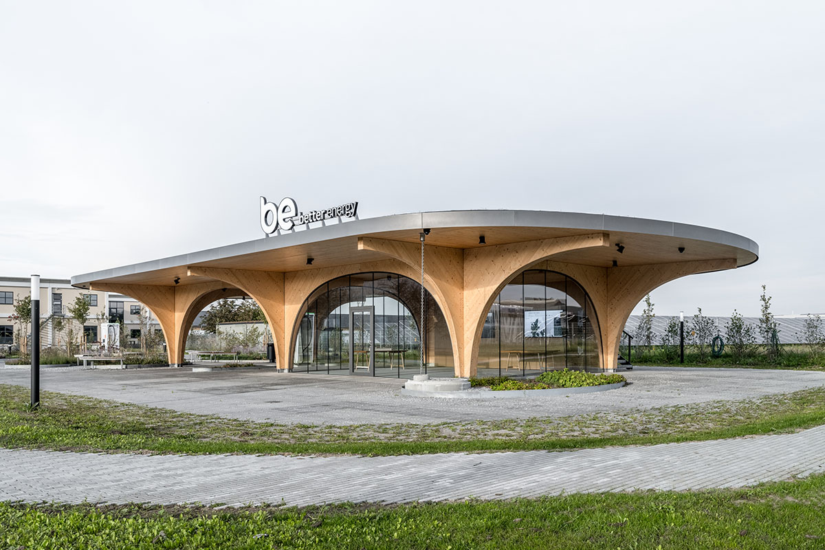 EFFEKT completes modular timber-framed charging station in Sønderborg, Denmark 