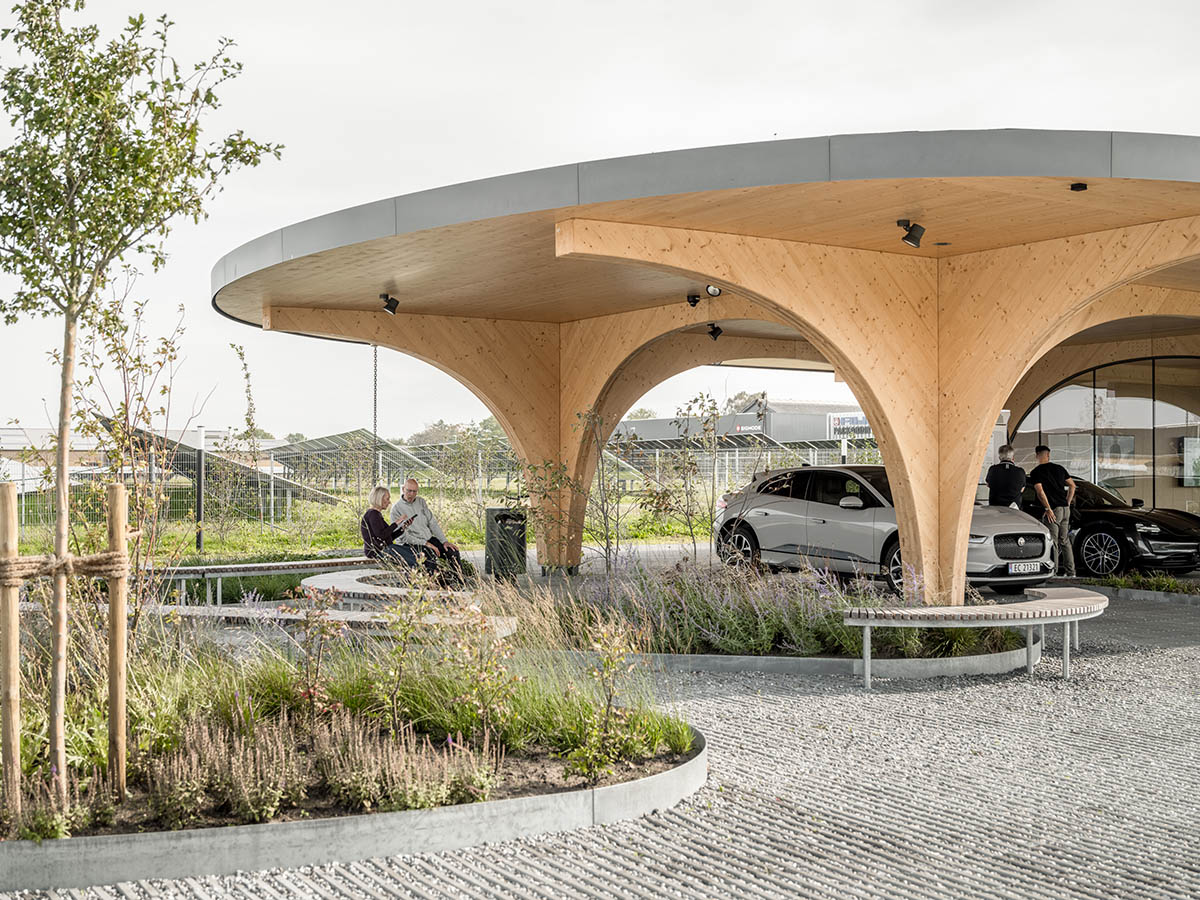 EFFEKT completes modular timber-framed charging station in Sønderborg, Denmark 