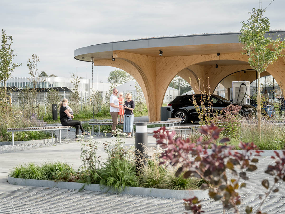 EFFEKT completes modular timber-framed charging station in Sønderborg, Denmark 