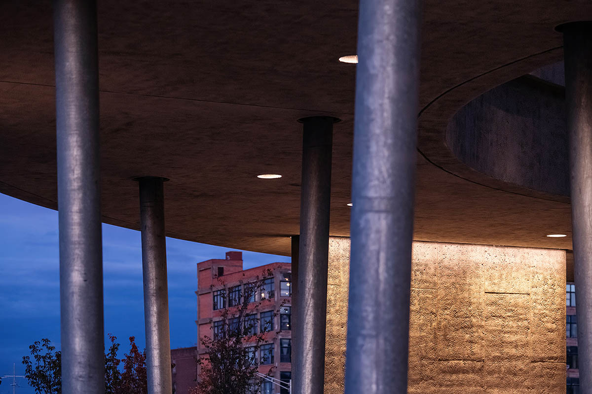 Adjaye Associates creates a pavilion-like basketball court for Detroit