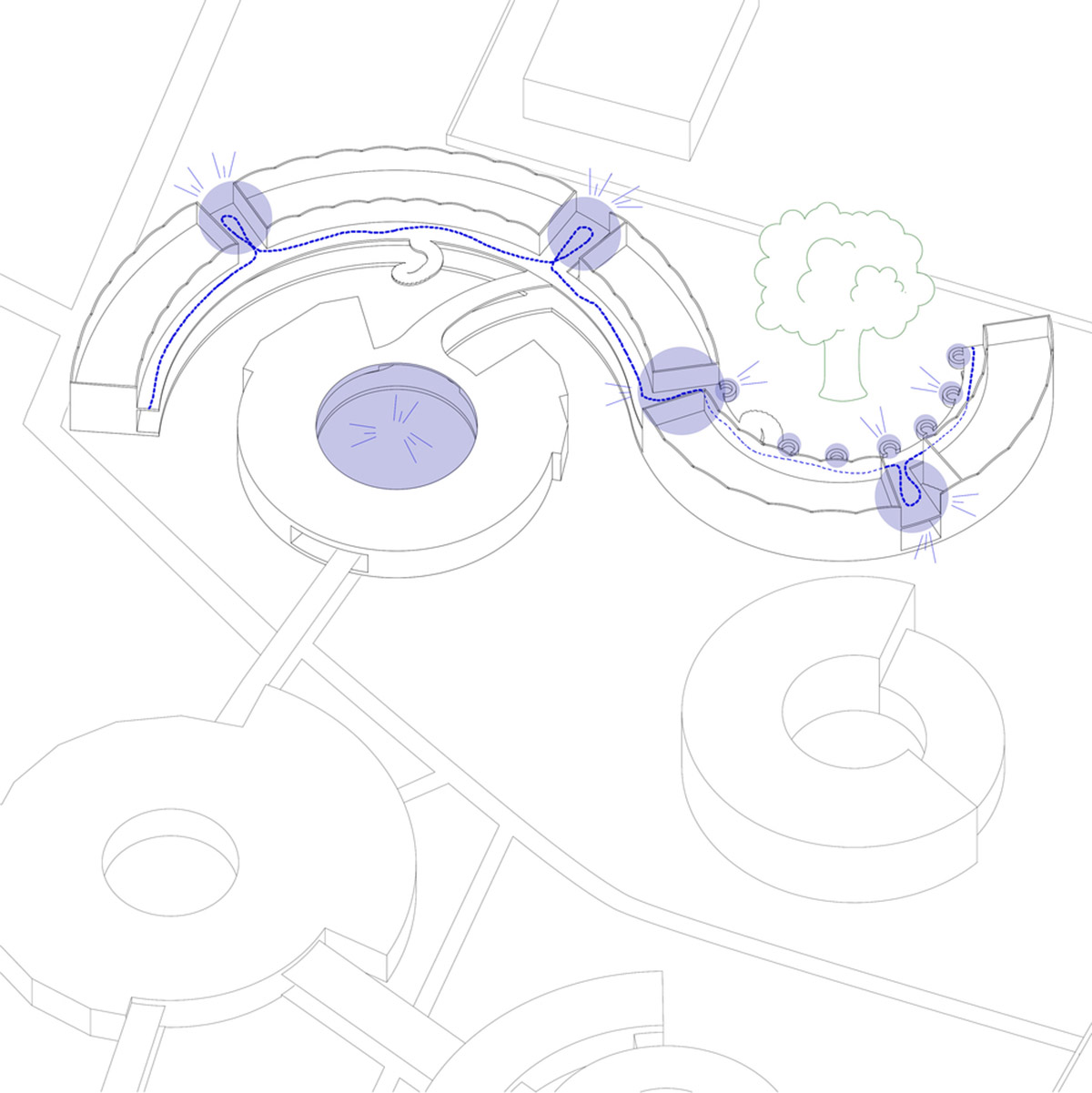 Manuel Herz Architects built curvilinear hospital with lattice-like brickwork in rural Senegal