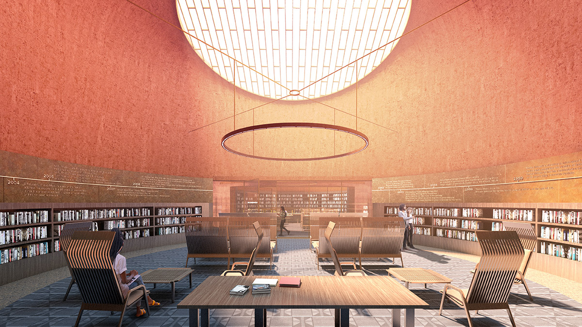 David Adjaye reveals cylindirical Thabo Mbeki Presidential Library in Johannesburg, South Africa