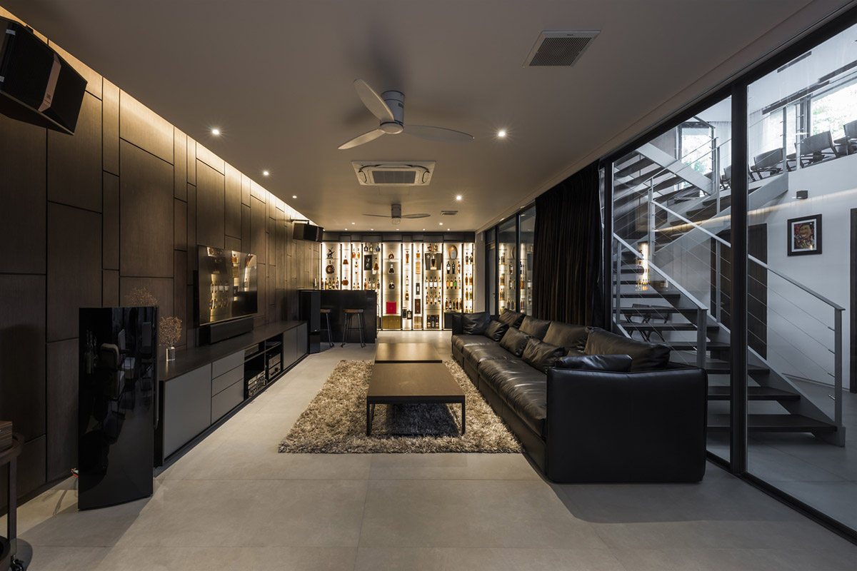 Nha Dan Architects built this house with porous facade to provide maximum thermal comfort in Vietnam