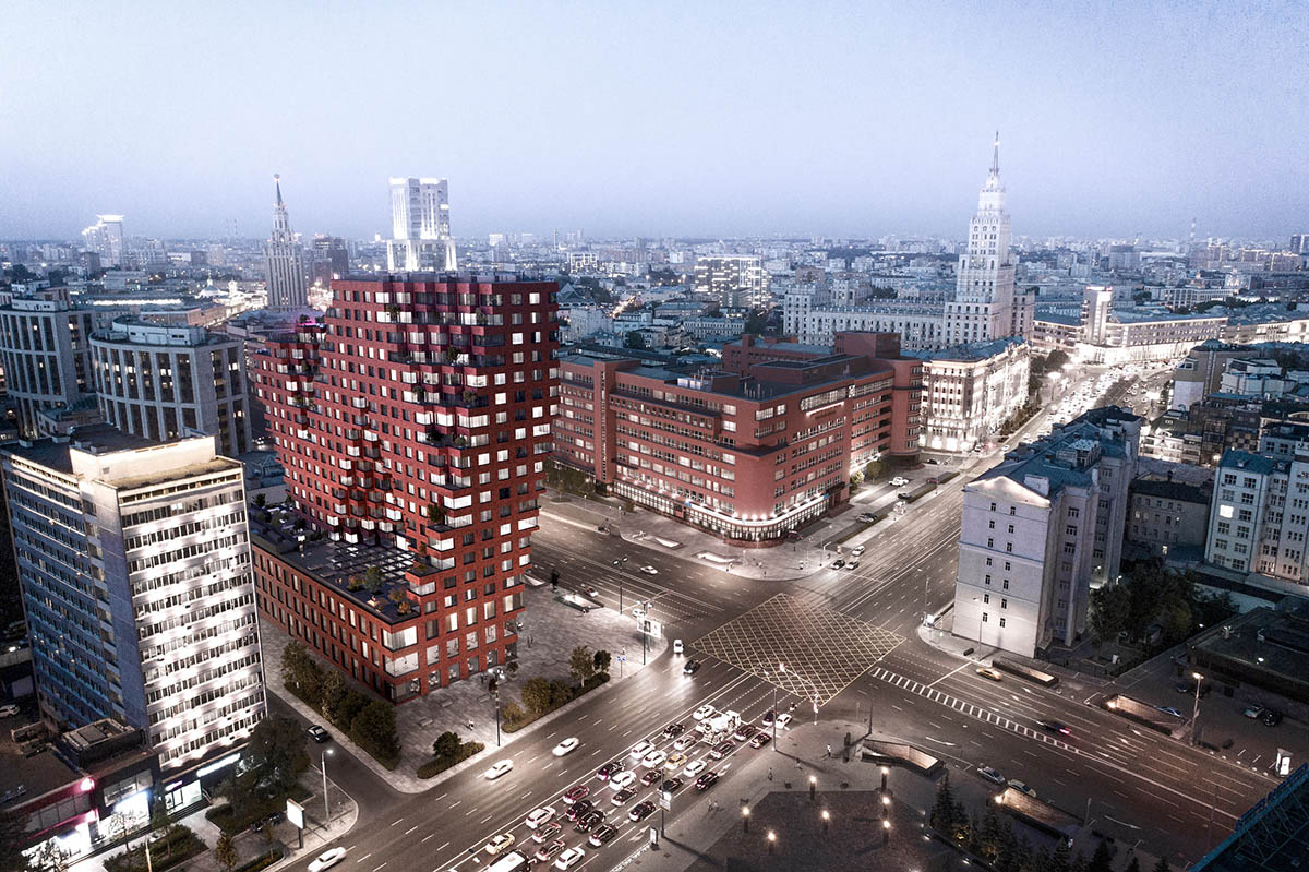 MVRDV updates visuals for its carved mixed-use tower in Moscow