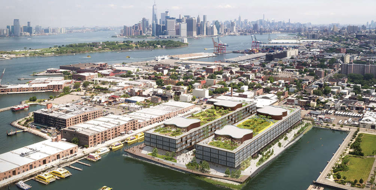 New images released for New York&rsquo;s first heavy-timber waterfront office campus by Foster + Partners