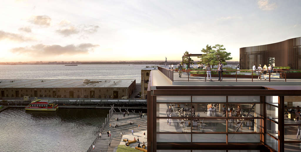 New images released for New York&rsquo;s first heavy-timber waterfront office campus by Foster + Partners