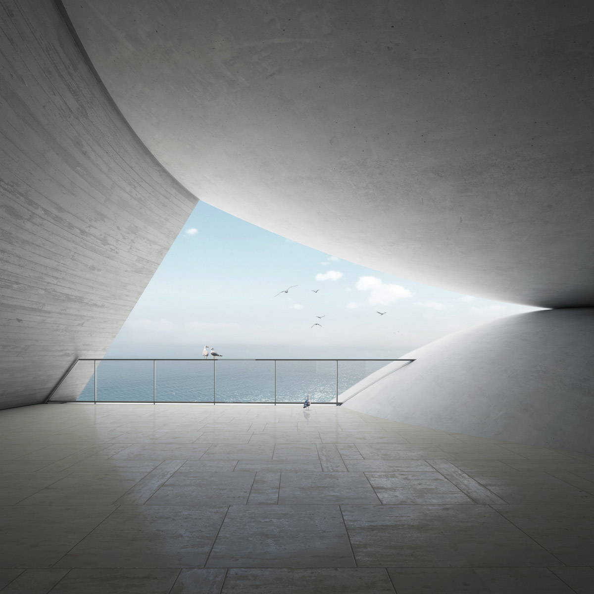 OPEN reveals its curvilinear Sun Tower with sliced silhouette on Yantai coast