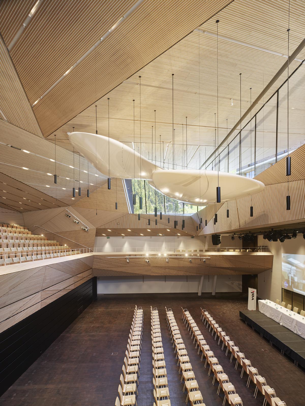 Studio Seilern Architects completes first major purpose-built concert hall in Swiss Alpine village