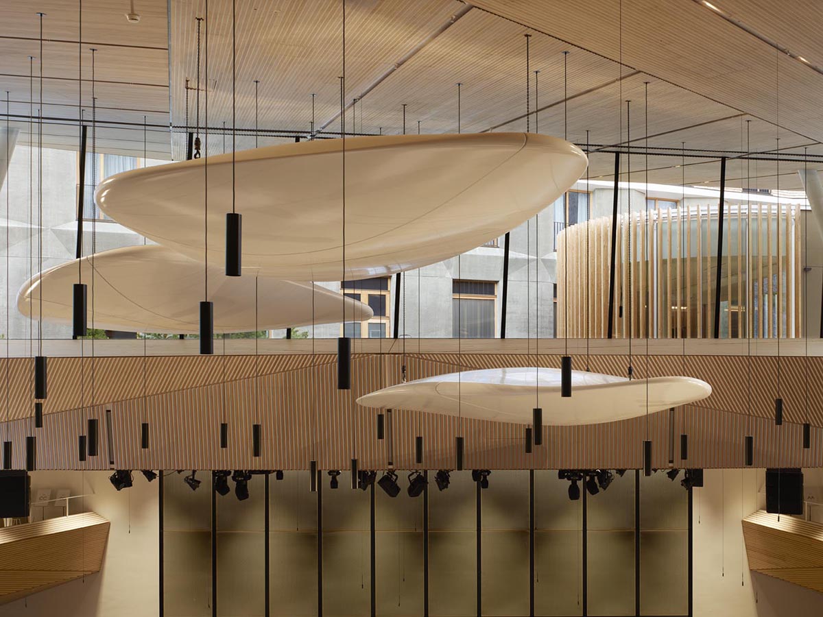 Studio Seilern Architects completes first major purpose-built concert hall in Swiss Alpine village