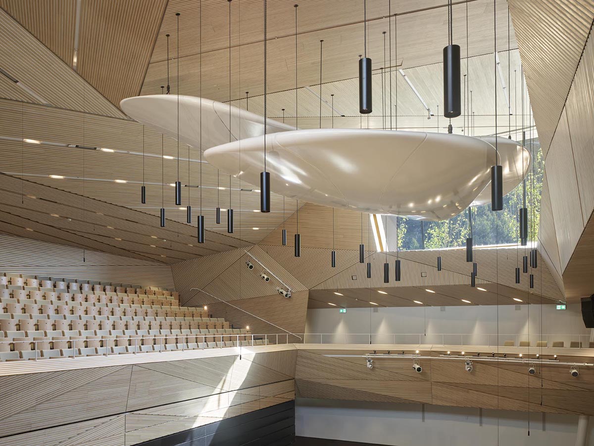Studio Seilern Architects completes first major purpose-built concert hall in Swiss Alpine village