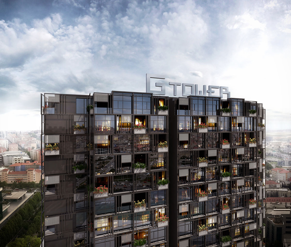 RMJM adds new vertical village to Istanbul skyline highlighted with black-framed fragmented facade