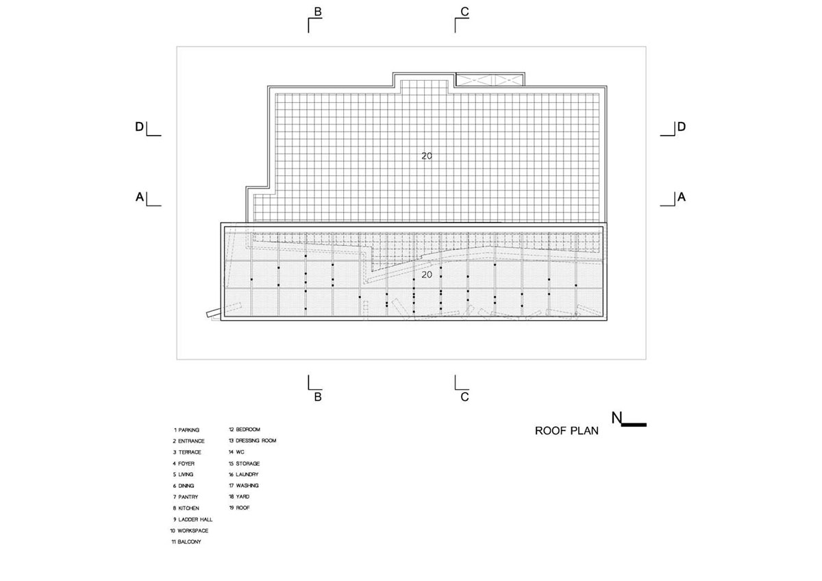 Gigantic terracotta-tile walls added to create a buffer zone in Pakkret House in Thailand